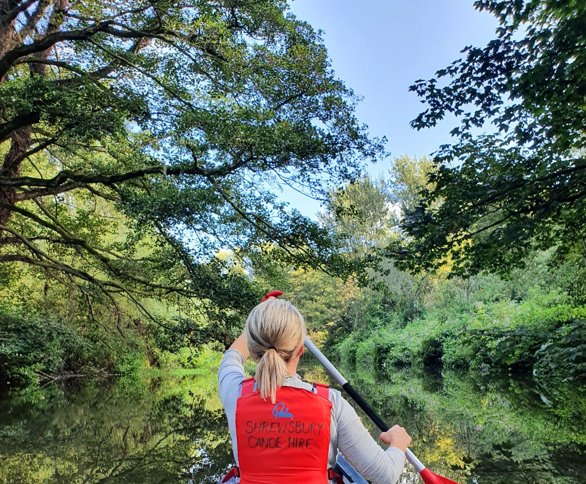 Canoeing on the River Tern at Attingham Park